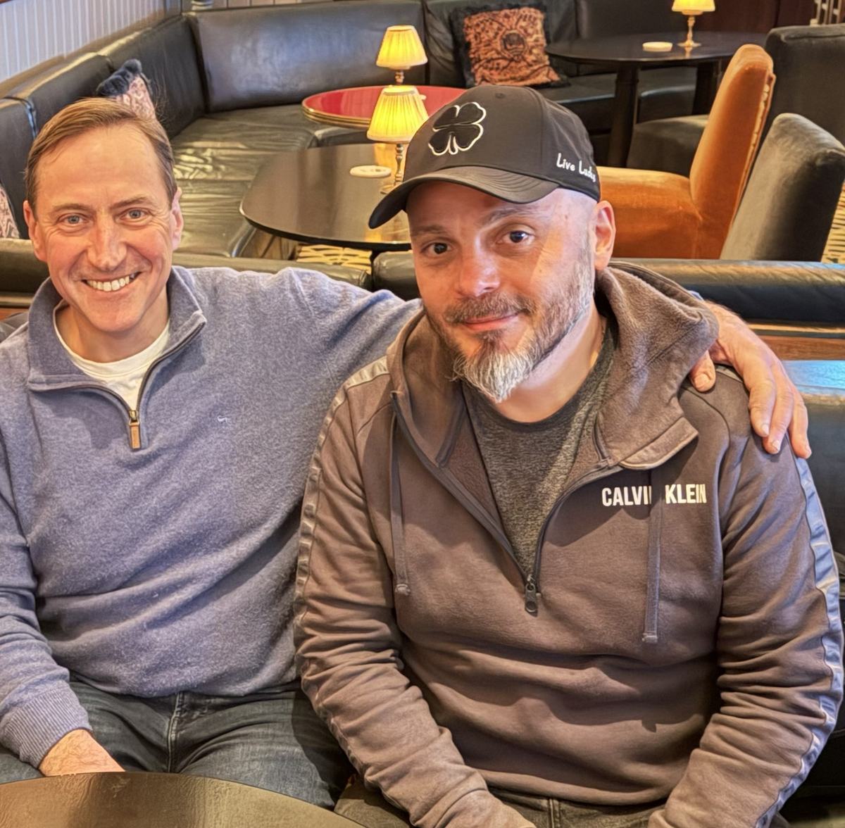 Nikolay Klinkov and Vitalii Shatskyi, the founders of Fortuna Community, sitting together